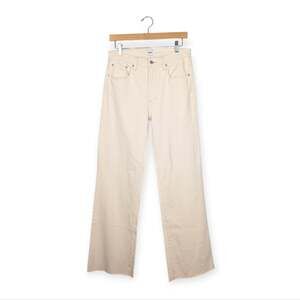 Edwin Marli Raw Hem Pants Parchment Cotton Blend Jeans Size 28